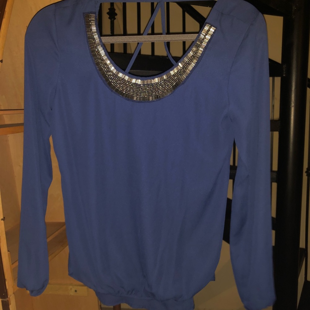 Blue blouse with Jewels